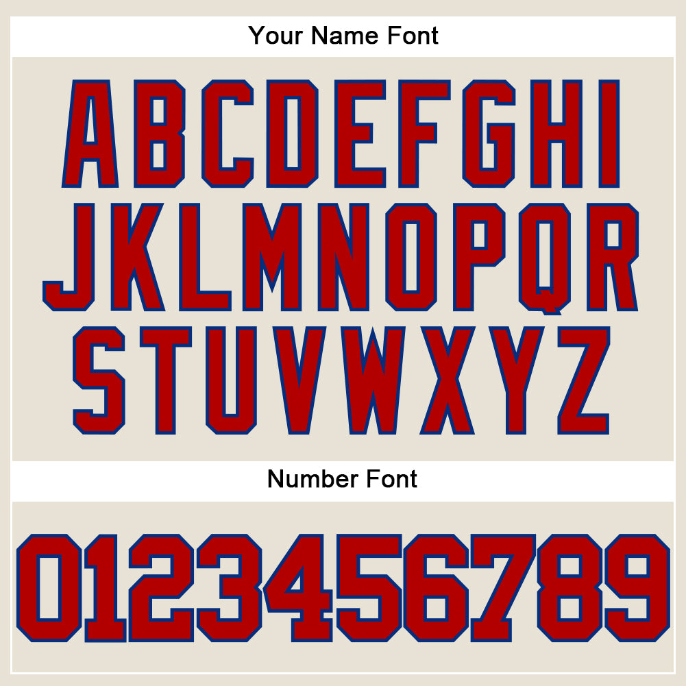 Custom Cream Red-Royal Authentic Baseball Jersey - Sky-Custom