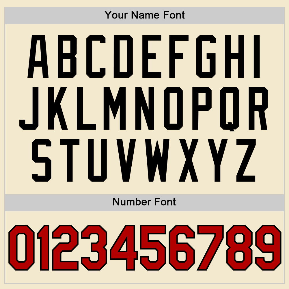 Custom Cream Red-Black Authentic Throwback Baseball Jersey - Sky-Custom