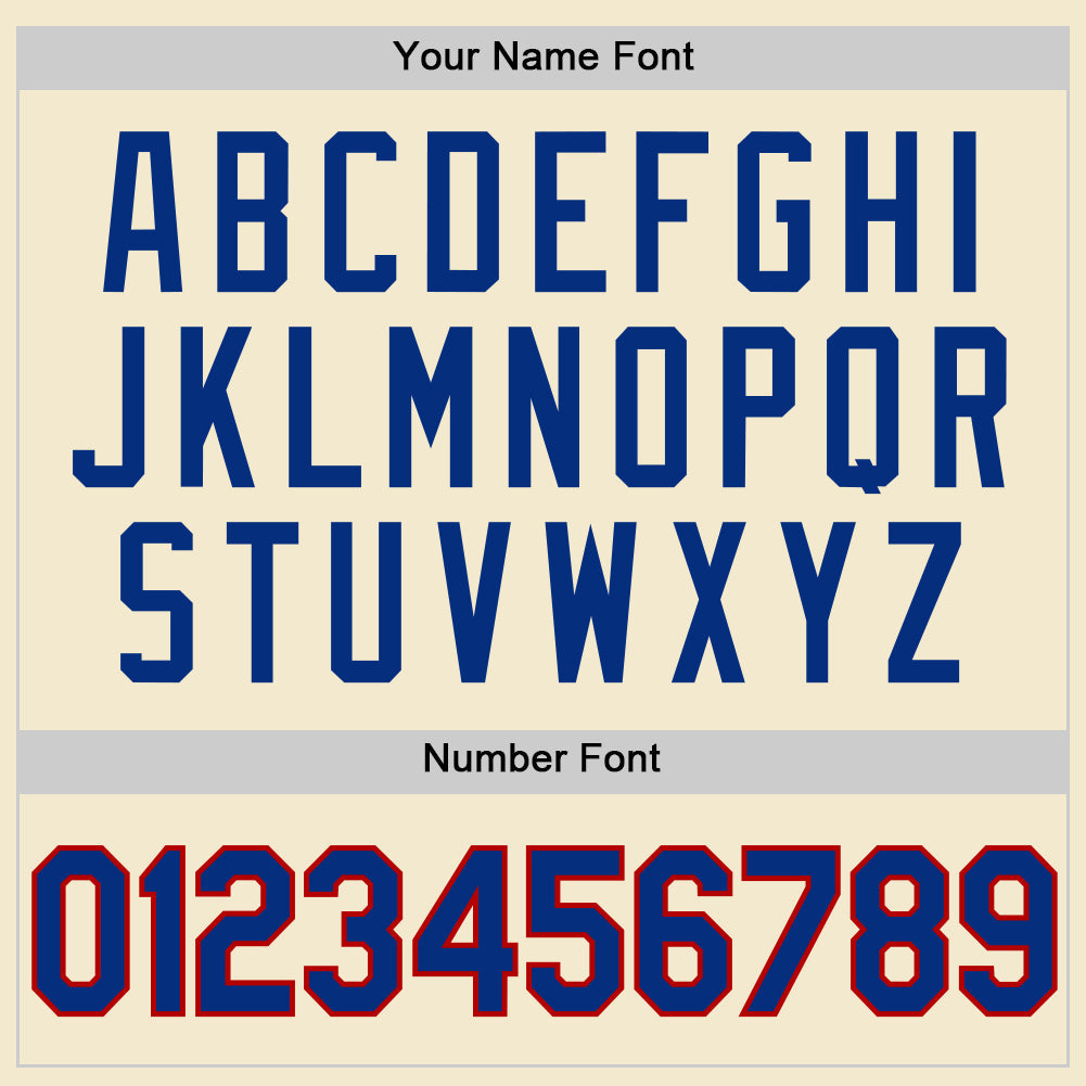 Custom Cream Royal Red-White Authentic Throwback Baseball Jersey - Sky-Custom