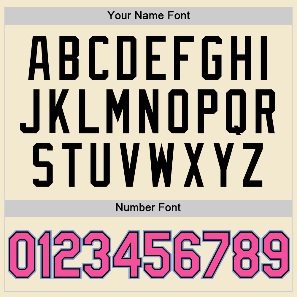 Custom Cream Pink Black-Light Blue Authentic Throwback Baseball Jersey - Sky-Custom