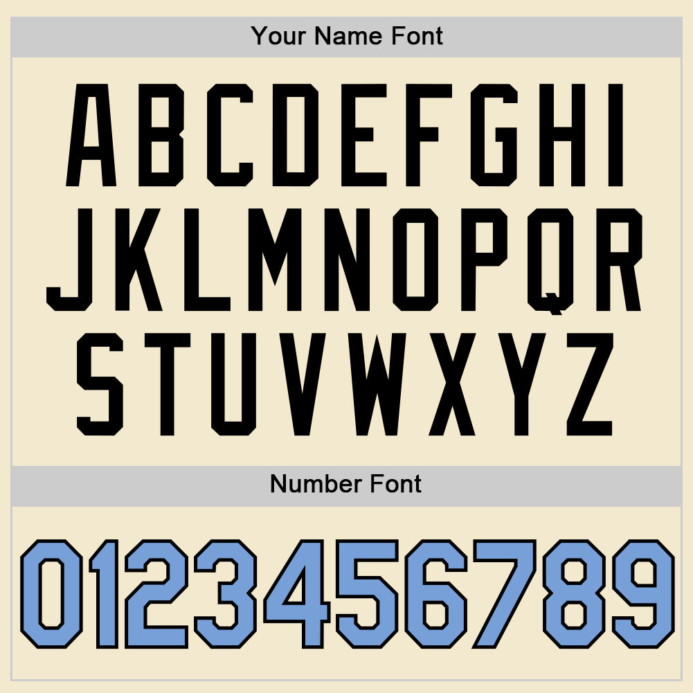 Custom Cream Light Blue-Black Authentic Throwback Baseball Jersey - Sky-Custom