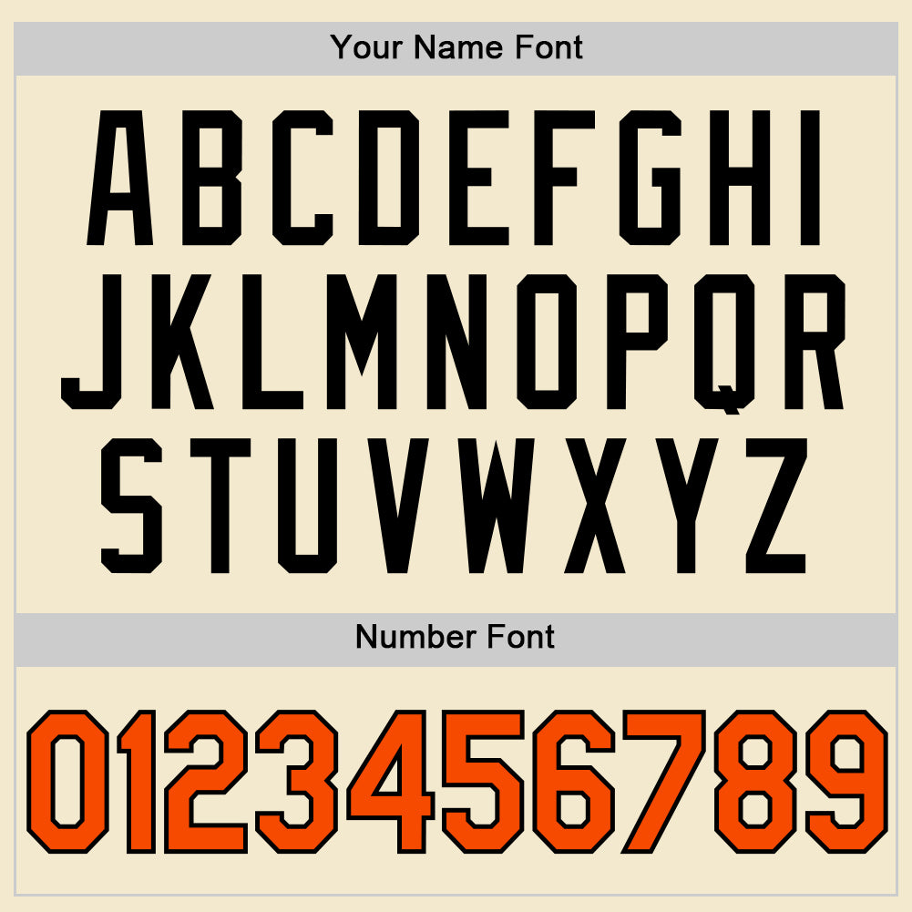 Custom Cream Orange-Black Authentic Throwback Baseball Jersey - Sky-Custom