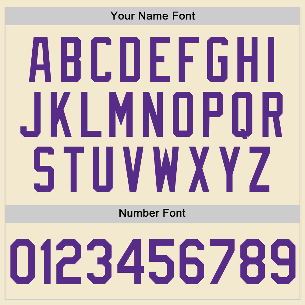 Custom Cream Purple-White Authentic Throwback Baseball Jersey - Sky-Custom