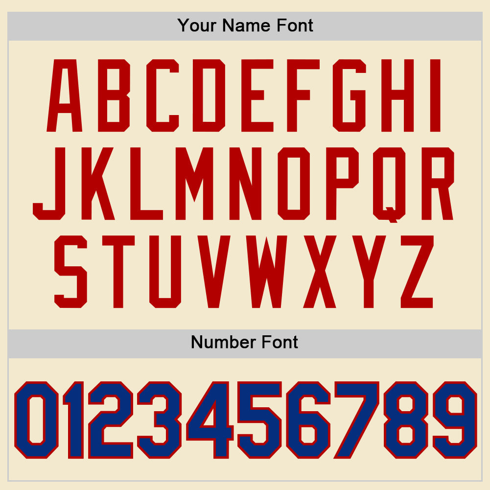 Custom Cream Royal-Red Authentic Throwback Baseball Jersey - Sky-Custom