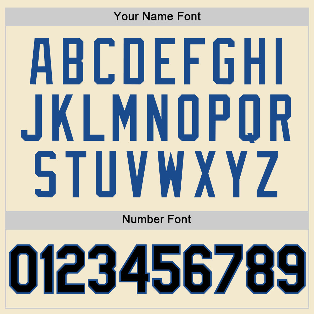 Custom Cream Black-Blue Authentic Throwback Baseball Jersey - Sky-Custom