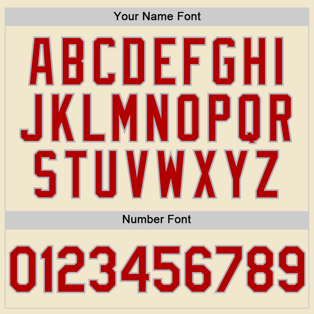 Custom Cream Red-Gray Mesh Authentic Throwback Baseball Jersey - Sky-Custom