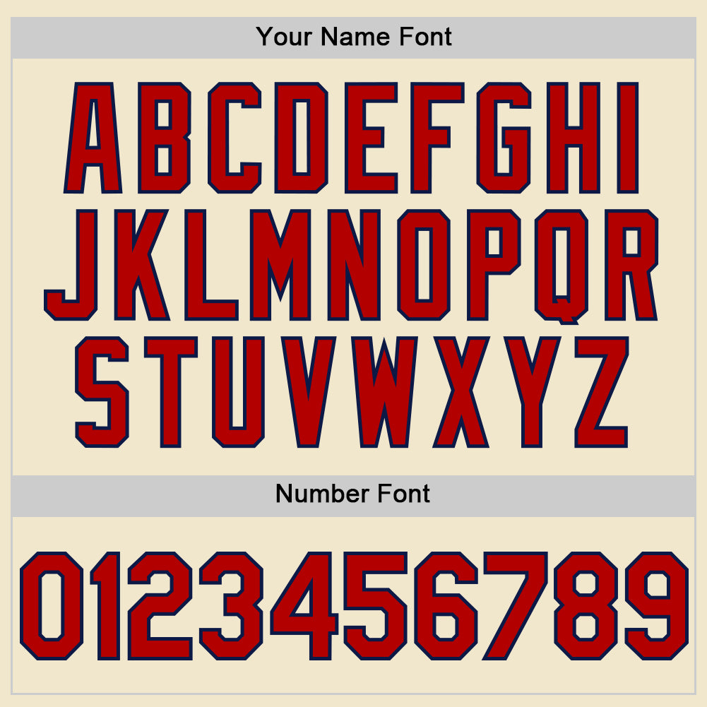 Custom Cream Red-Navy Mesh Authentic Throwback Baseball Jersey - Sky-Custom