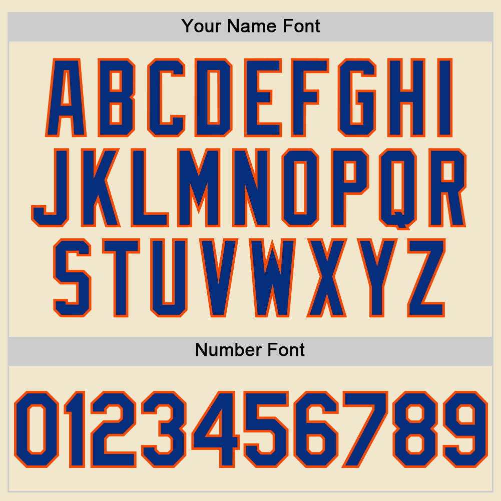 Custom Cream Royal-Orange Mesh Authentic Throwback Baseball Jersey - Sky-Custom