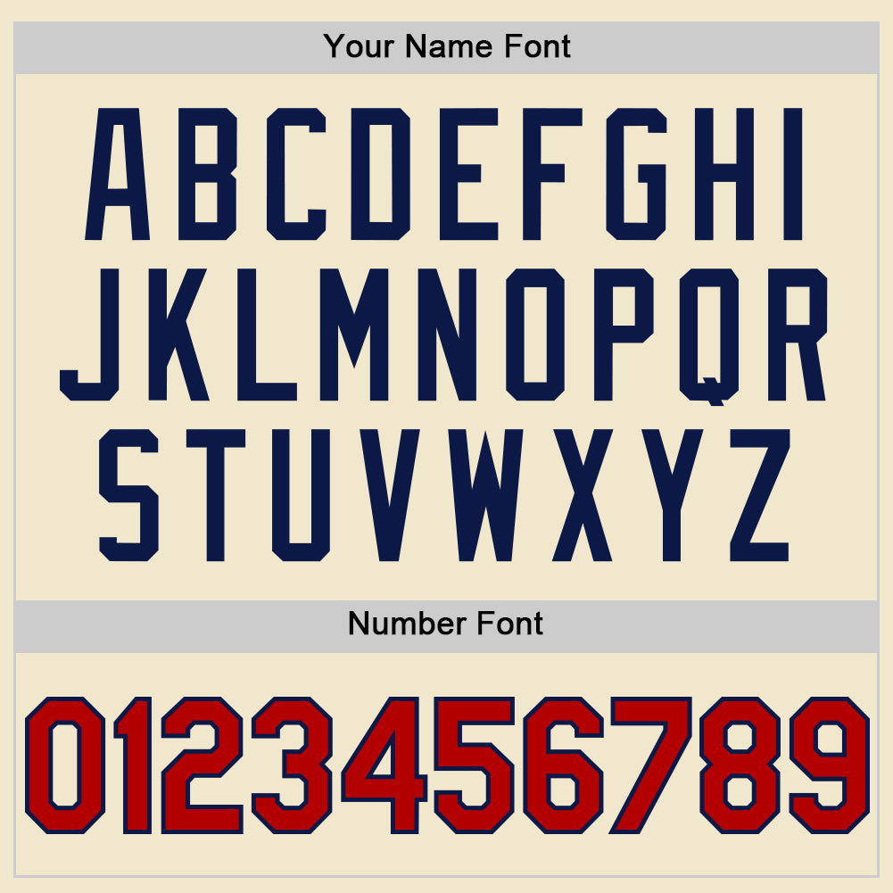 Custom Cream Red-Navy Mesh Authentic Throwback Baseball Jersey - Sky-Custom