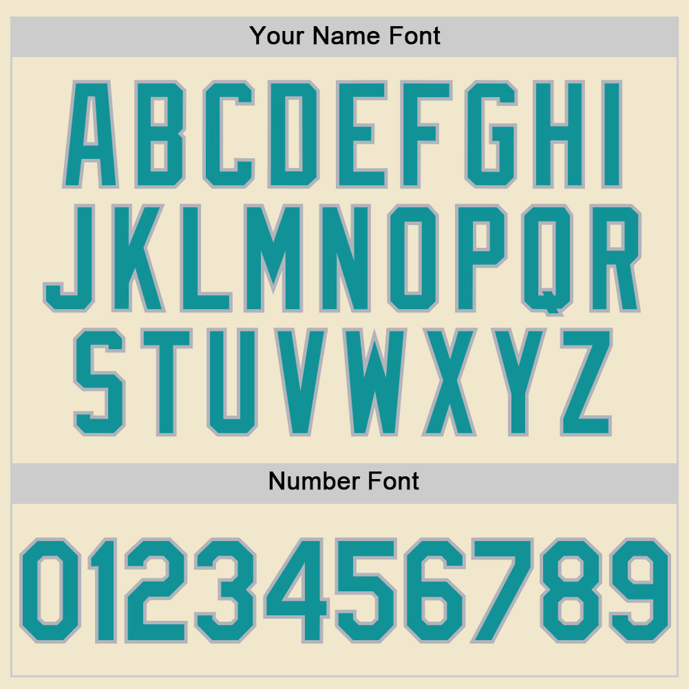 Custom Cream Teal-Gray Mesh Authentic Throwback Baseball Jersey - Sky-Custom