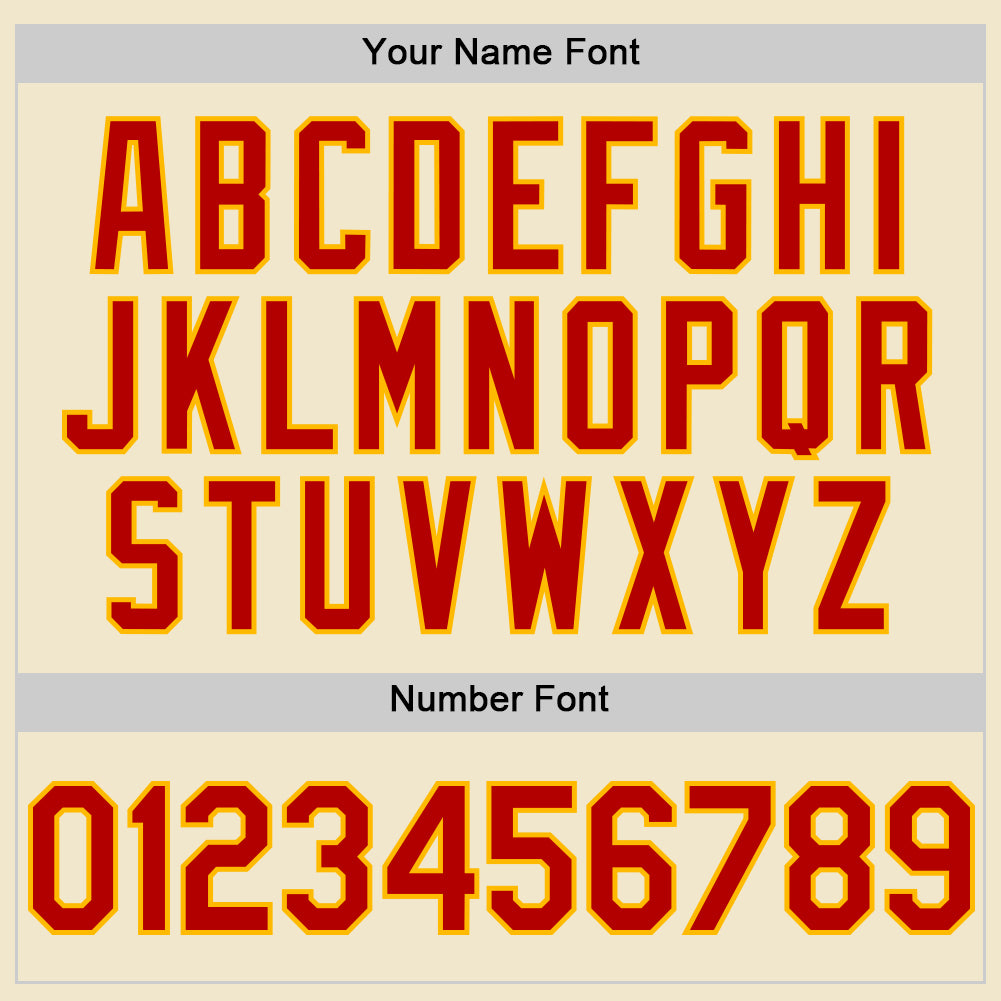 Custom Cream Red-Gold Mesh Authentic Throwback Baseball Jersey - Sky-Custom