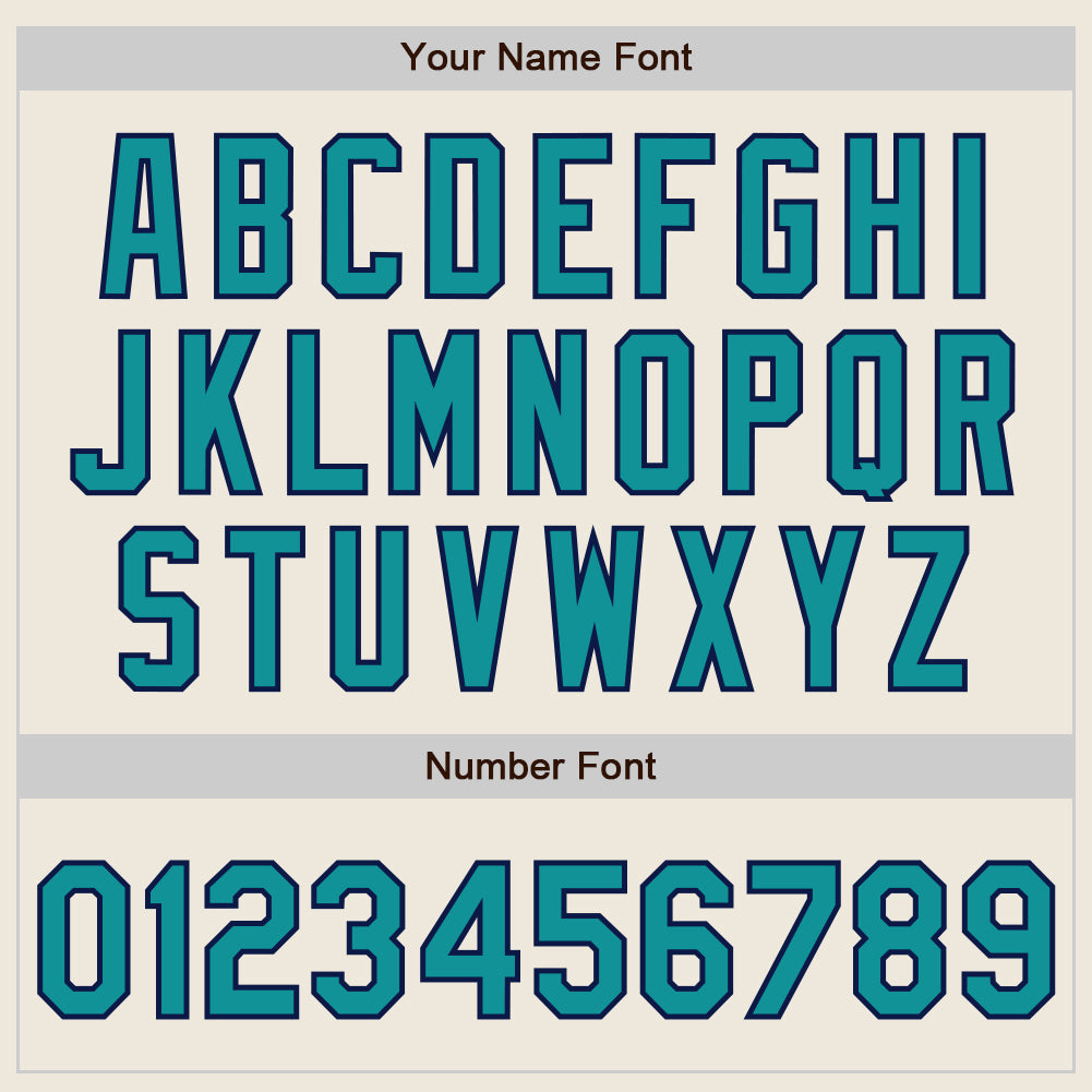 Custom Cream (Navy Teal Pinstripe) Teal-Navy Authentic Baseball Jersey - Sky-Custom