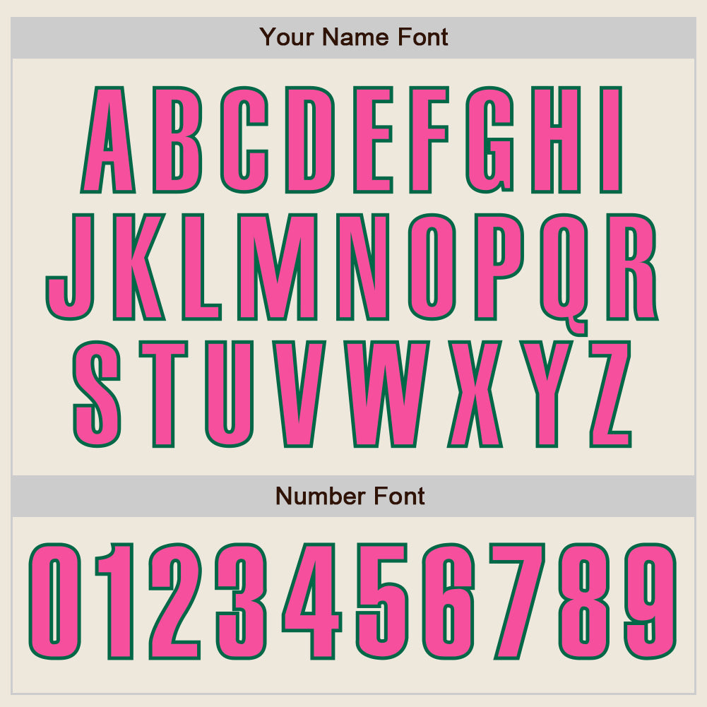 Custom Cream Pink-Kelly Green Authentic Baseball Jersey - Sky-Custom