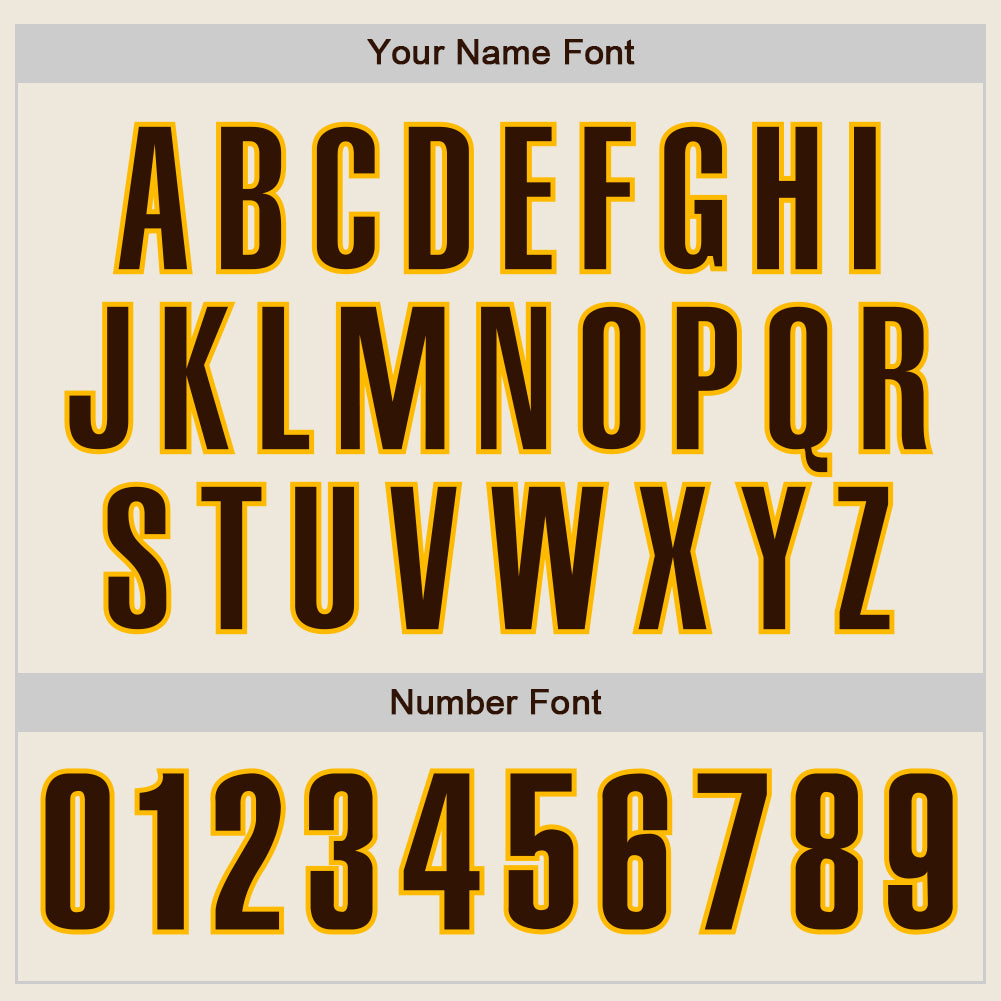 Custom Cream Brown-Gold Authentic Baseball Jersey - Sky-Custom