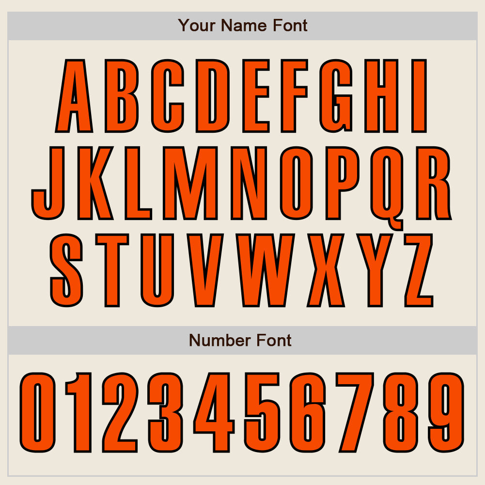 Custom Cream Orange-Black Authentic Baseball Jersey - Sky-Custom