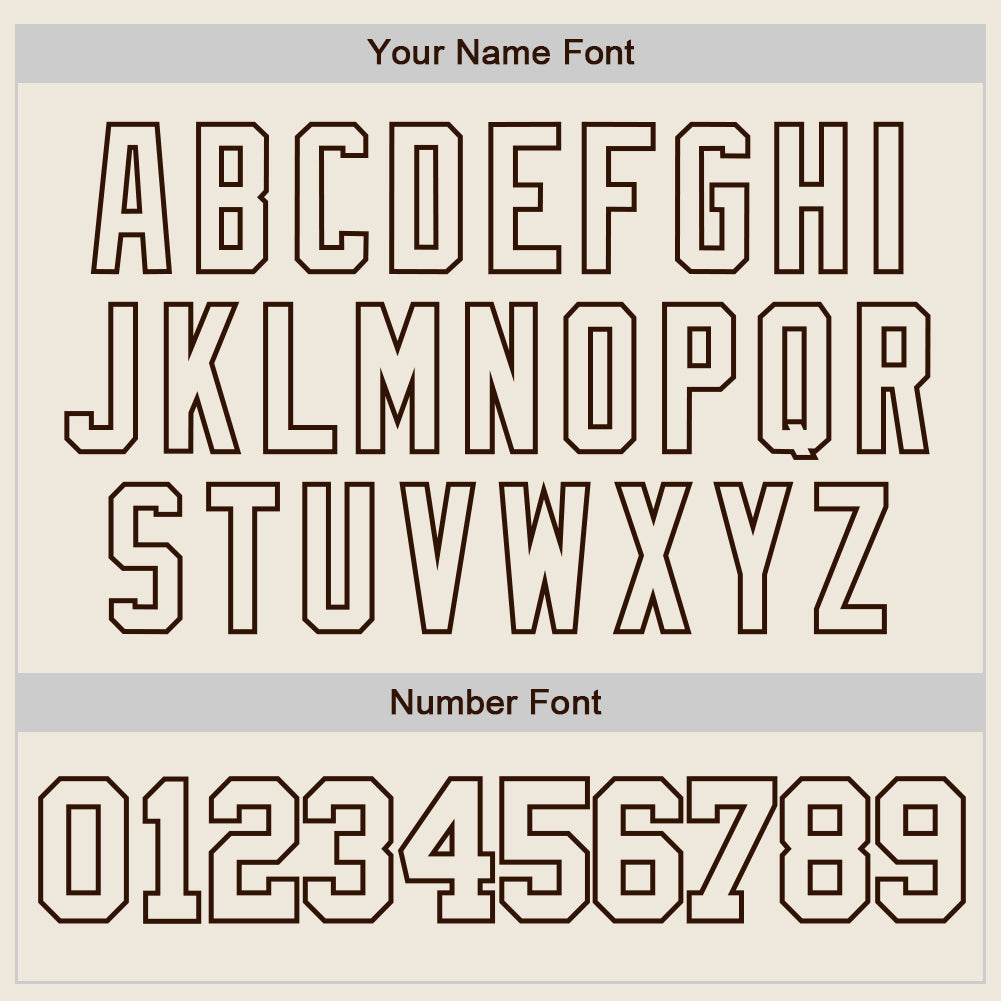 Custom Cream Brown Authentic Baseball Jersey - Sky-Custom