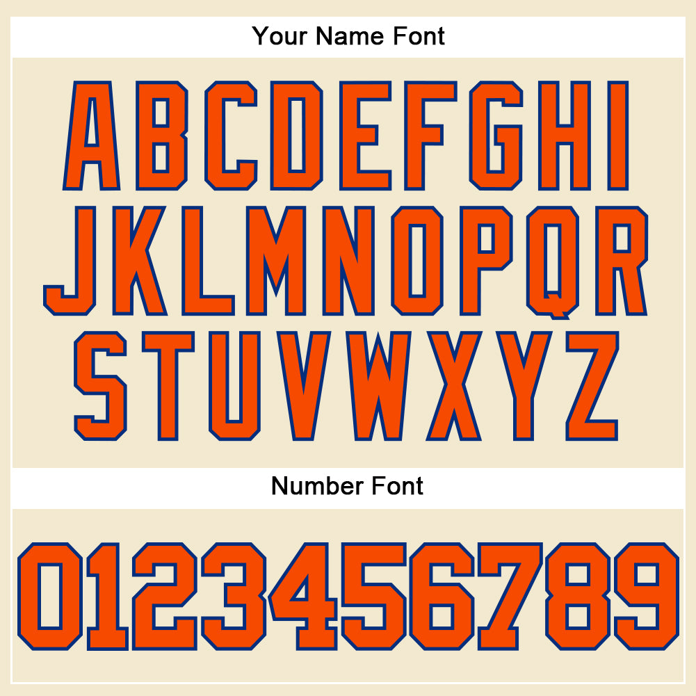 Custom Cream Orange-Royal Mesh Authentic Throwback Baseball Jersey - Sky-Custom