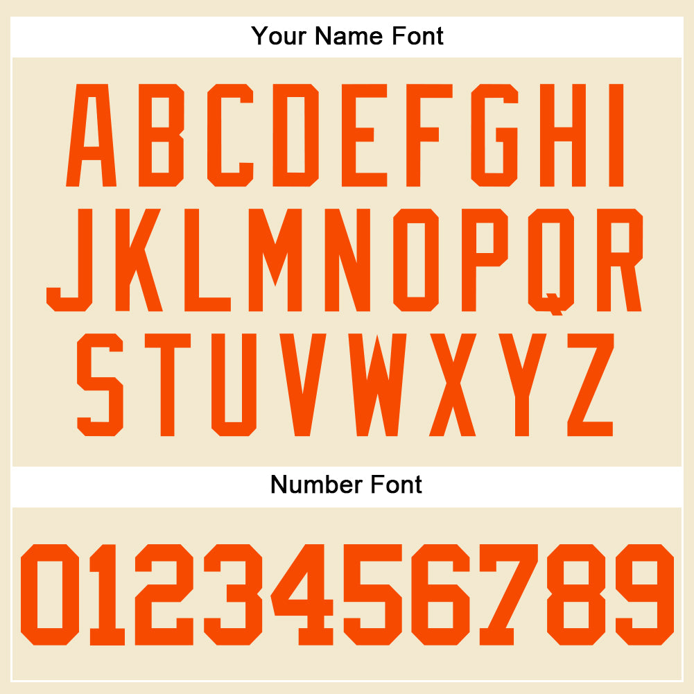 Custom Cream Orange Mesh Authentic Throwback Baseball Jersey - Sky-Custom