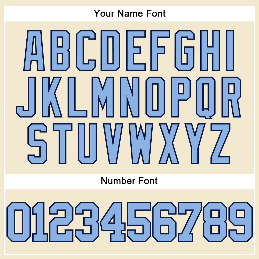 Custom Cream Light Blue-Navy Mesh Authentic Throwback Baseball Jersey - Sky-Custom