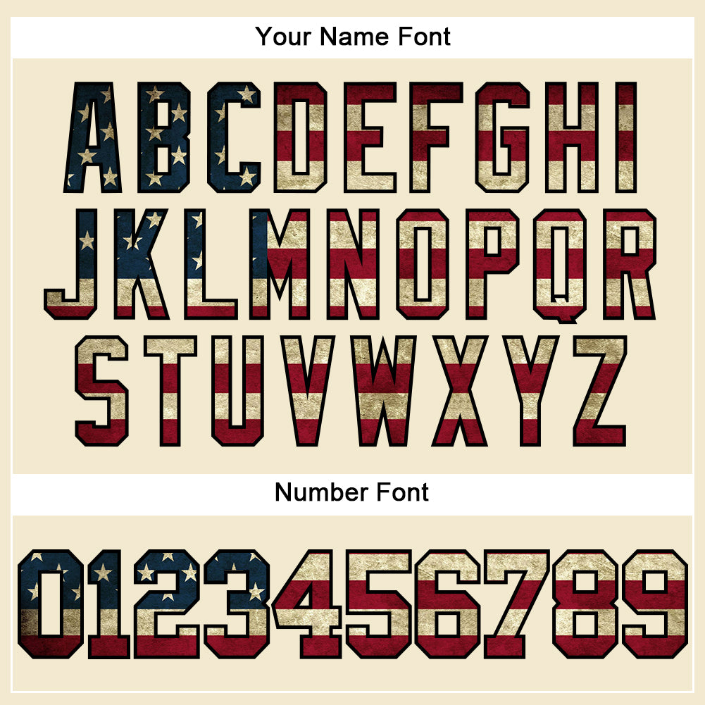 Custom Cream Vintage USA Flag-Black Mesh Authentic Throwback Baseball Jersey - Sky-Custom