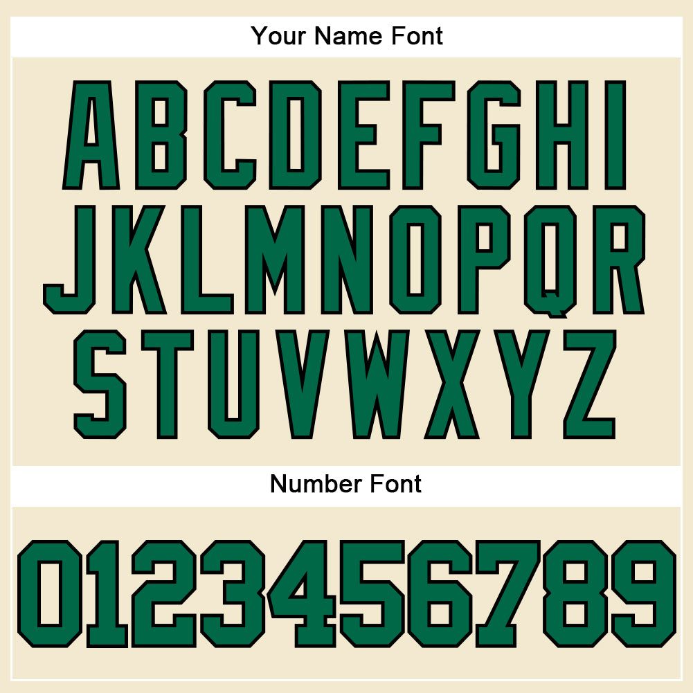 Custom Cream Kelly Green-Black Mesh Authentic Throwback Baseball Jersey - Sky-Custom