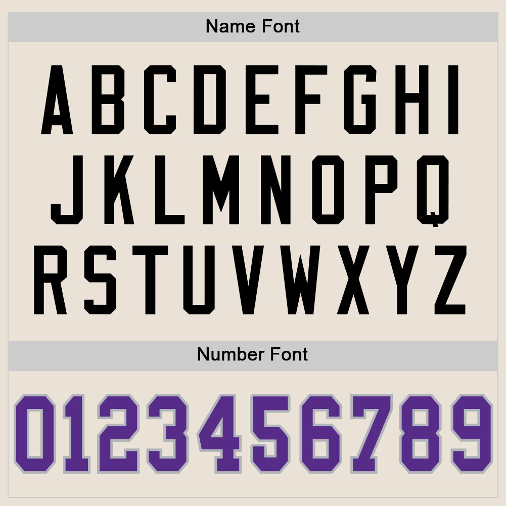 Custom Cream Purple-Gray Mesh Authentic Throwback Football Jersey - Sky-Custom