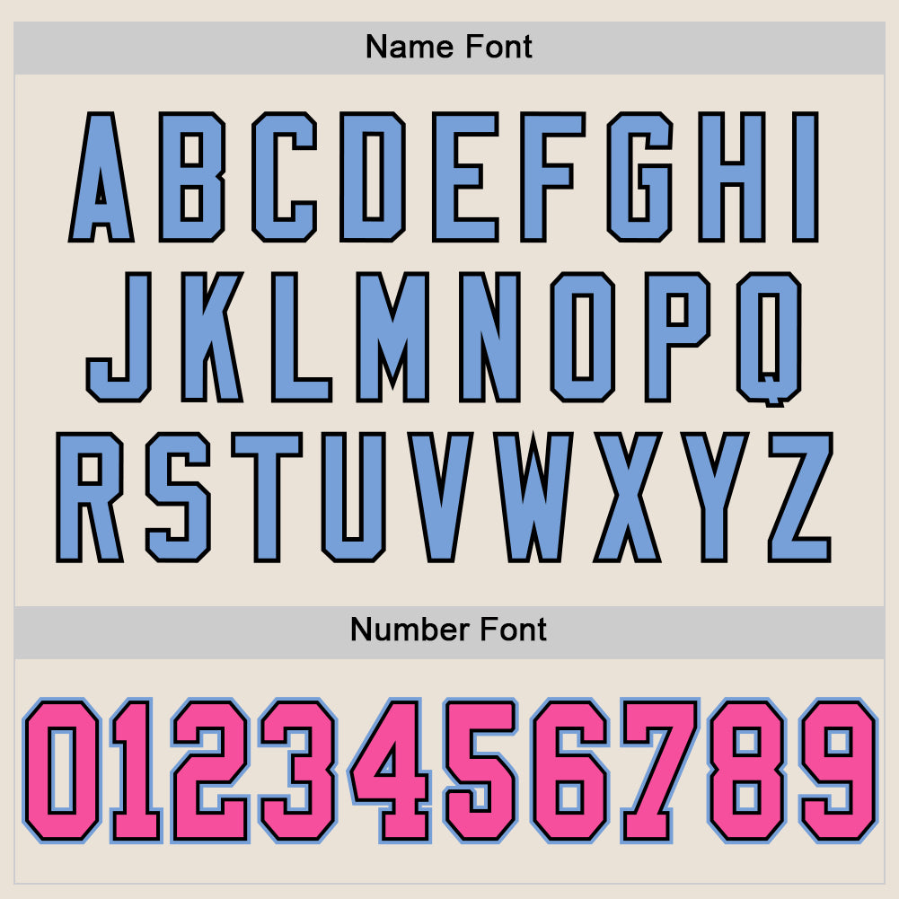 Custom Cream Pink Black-Light Blue Mesh Authentic Throwback Football Jersey - Sky-Custom