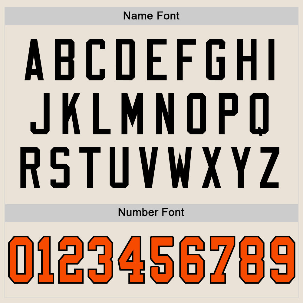 Custom Cream Orange-Black Mesh Authentic Throwback Football Jersey - Sky-Custom