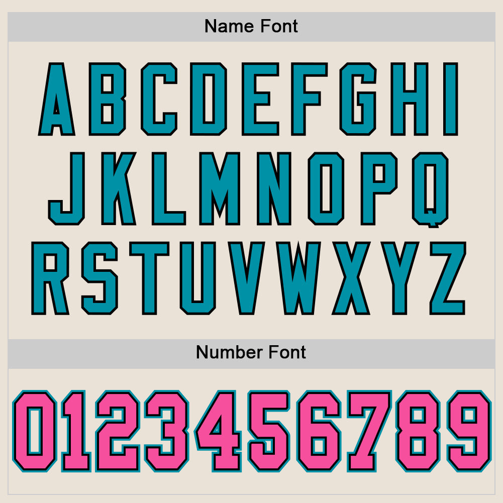 Custom Cream Pink Black-Teal Mesh Authentic Throwback Football Jersey - Sky-Custom