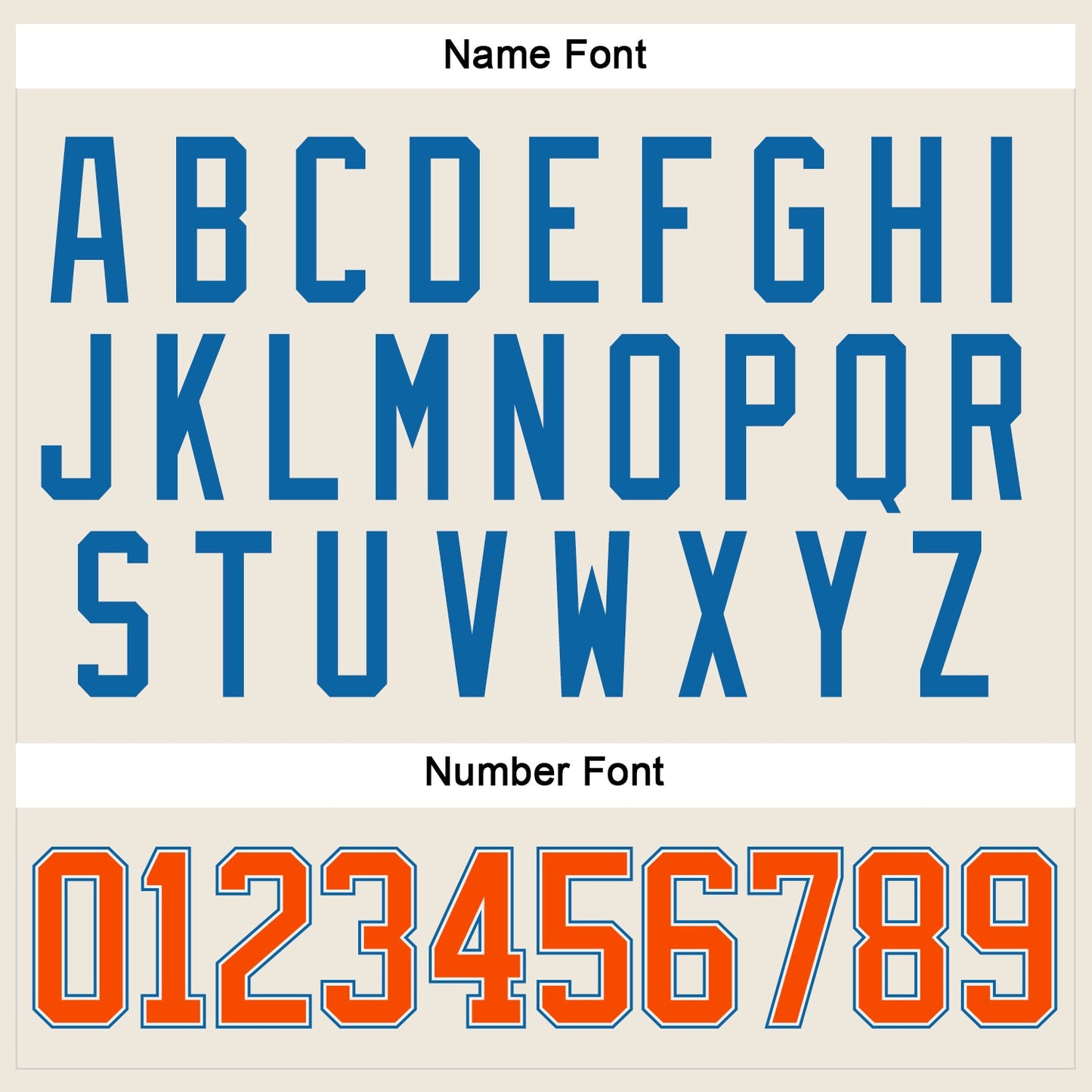 Custom Cream Orange White-Blue Hockey Jersey - Sky-Custom