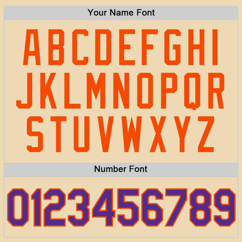 Custom Cream Purple-Orange Authentic Throwback Basketball Jersey - Sky-Custom