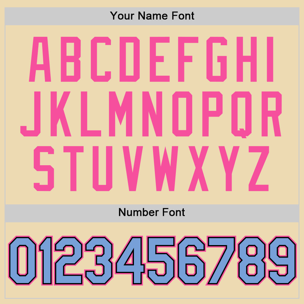 Custom Cream Light Blue Black-Pink Authentic Throwback Basketball Jersey - Sky-Custom