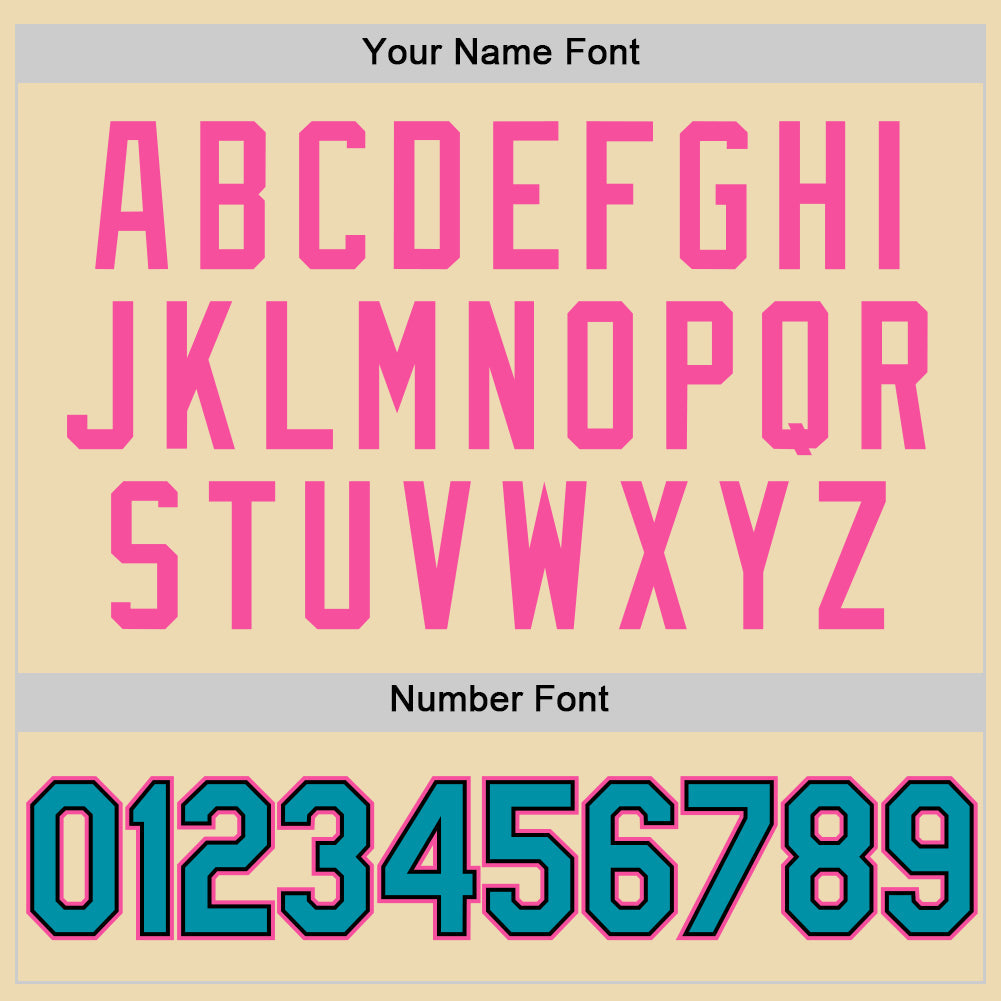 Custom Cream Teal Black-Pink Authentic Throwback Basketball Jersey - Sky-Custom