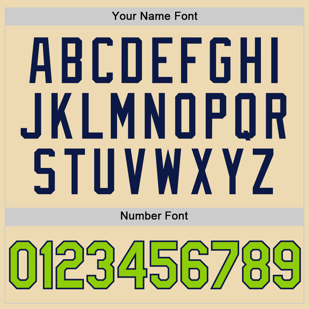 Custom Cream Neon Green-Navy Authentic Throwback Basketball Jersey - Sky-Custom