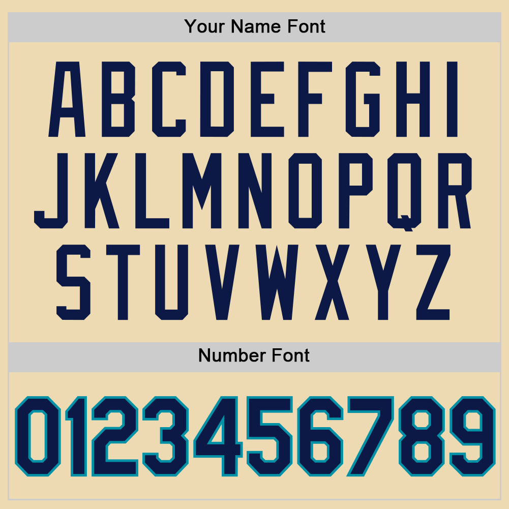 Custom Cream Navy-Teal Authentic Throwback Basketball Jersey - Sky-Custom