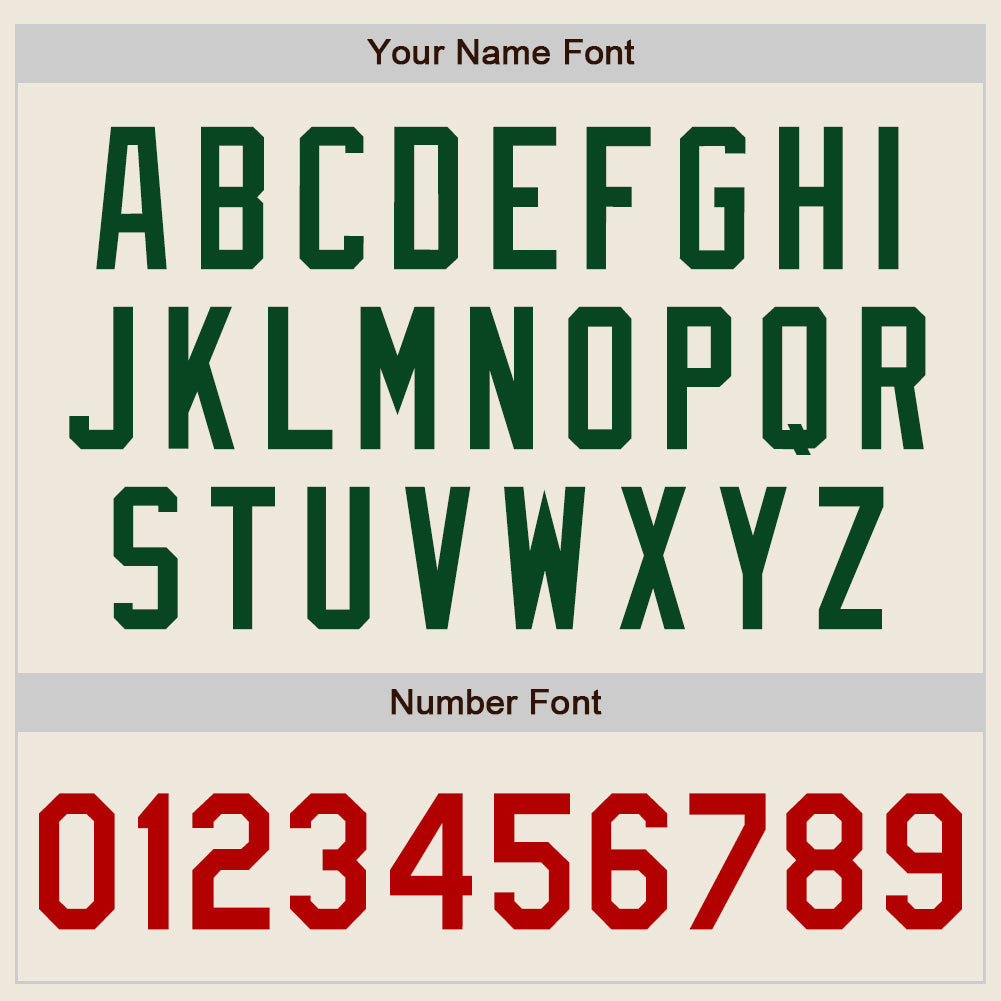 Custom Cream Red-Green Authentic Baseball Jersey - Sky-Custom