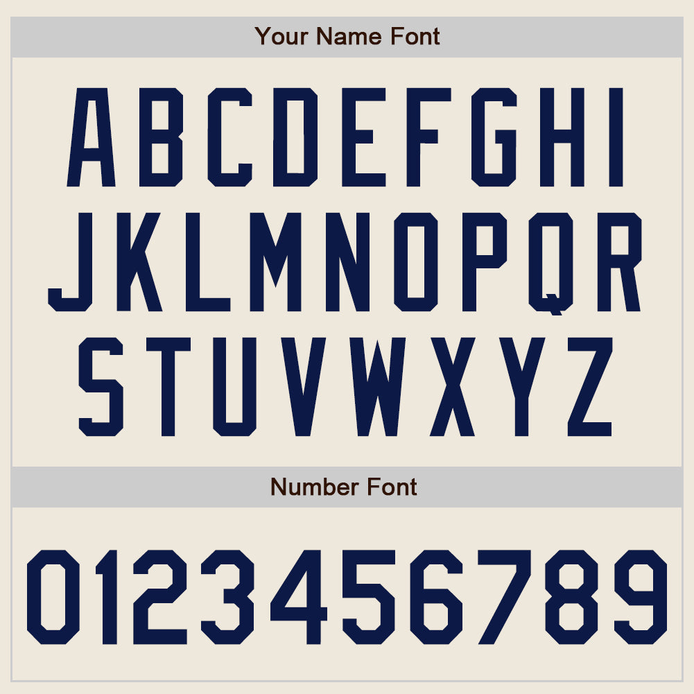 Custom Cream Navy Authentic Baseball Jersey - Sky-Custom