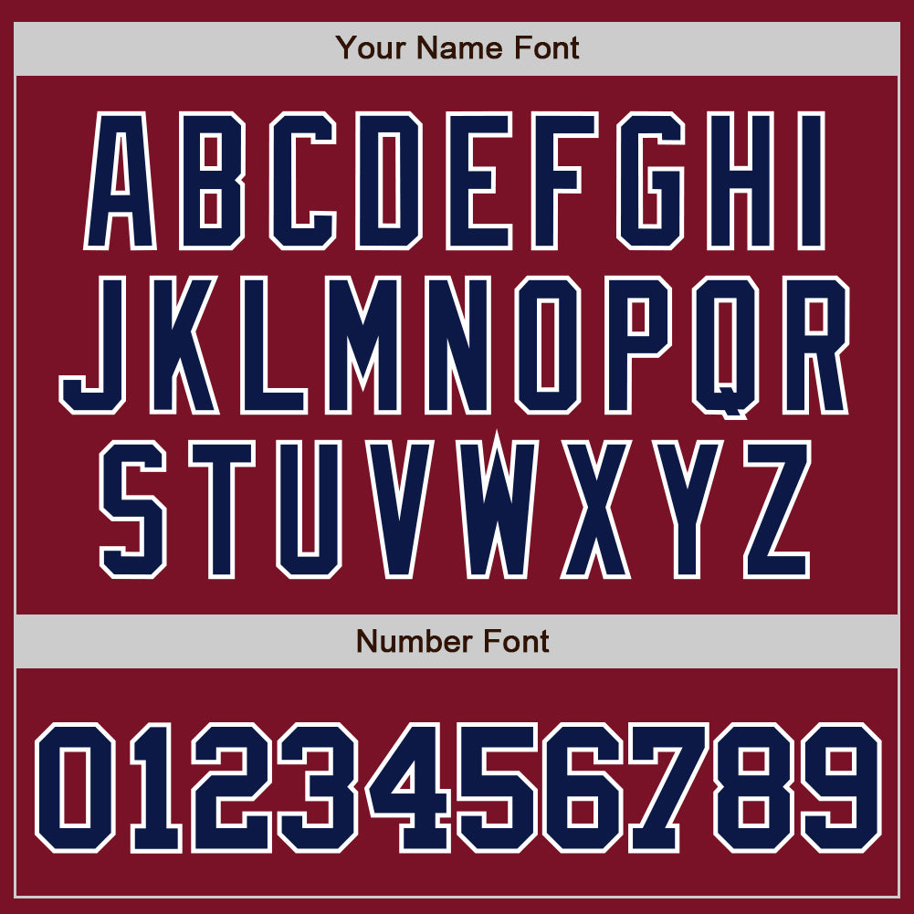 Custom Crimson Navy-White Authentic Baseball Jersey - Sky-Custom