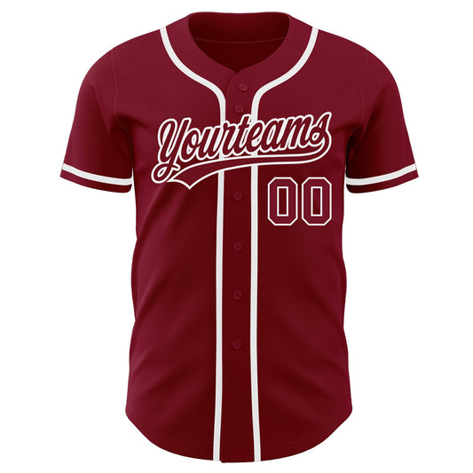 Custom Crimson Crimson-White Authentic Baseball Jersey - Sky-Custom
