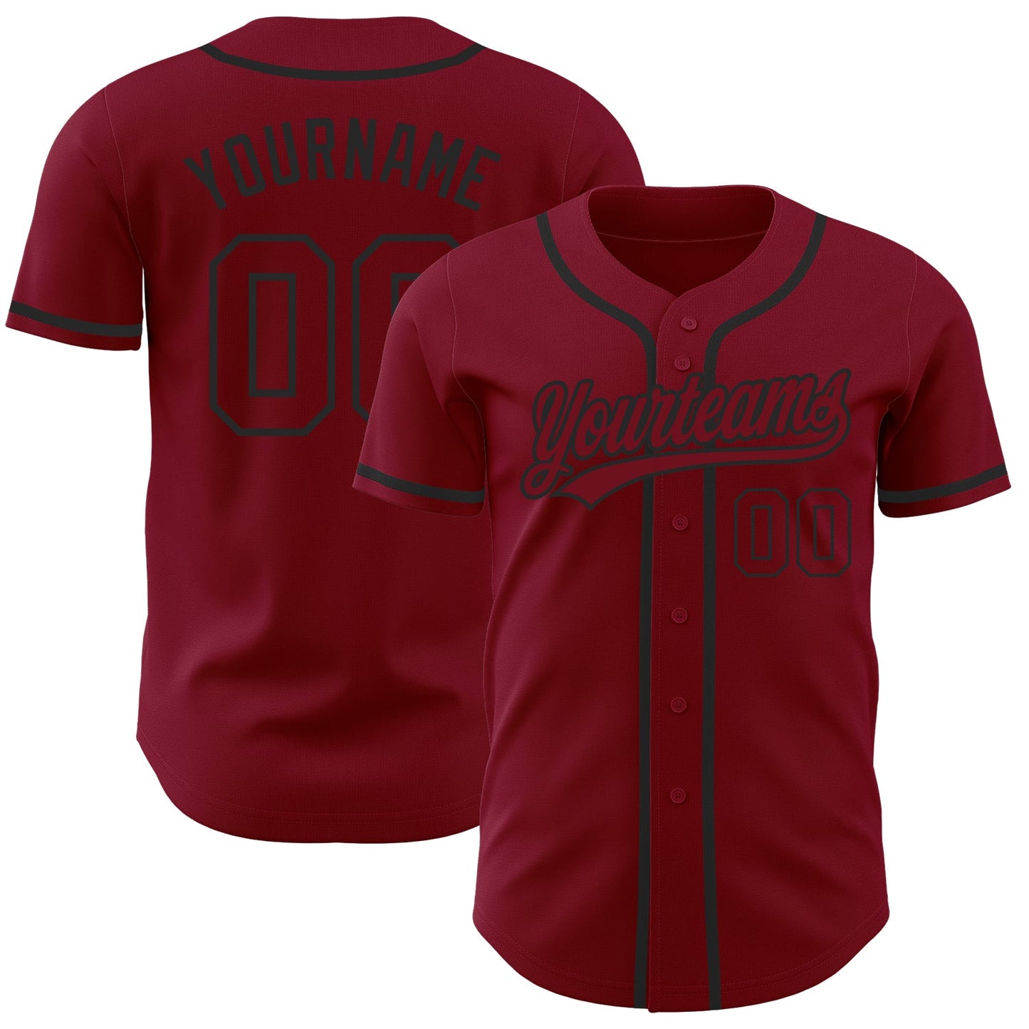 Custom Crimson Crimson-Black Authentic Baseball Jersey - Sky-Custom
