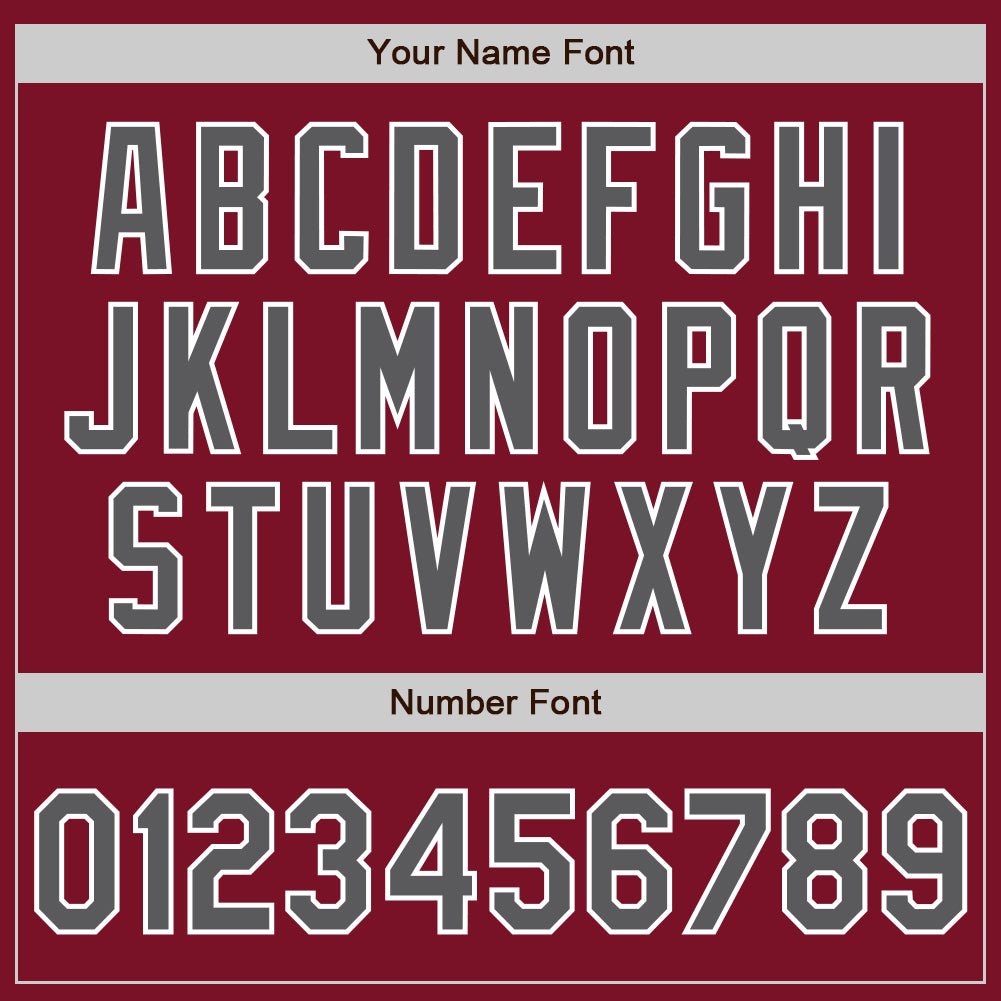 Custom Crimson Steel Gray-White Authentic Baseball Jersey - Sky-Custom