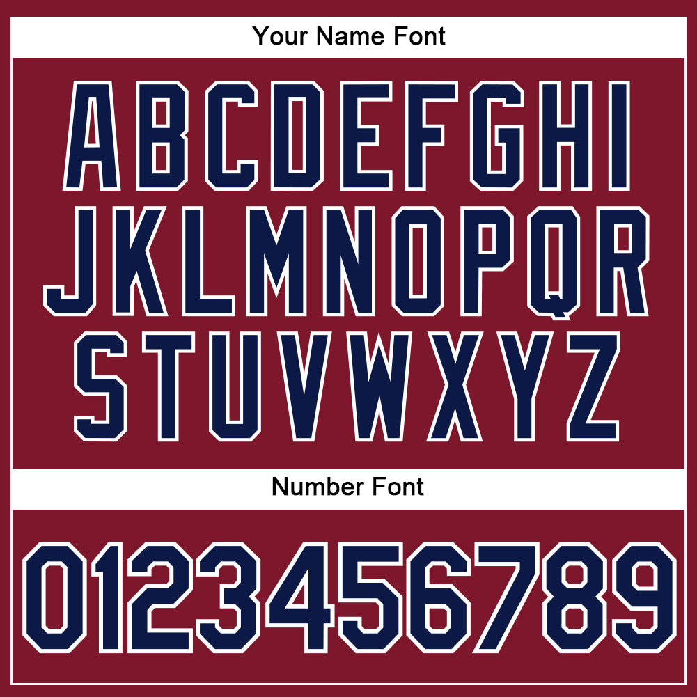 Custom Crimson White Pinstripe Navy Authentic Baseball Jersey - Sky-Custom