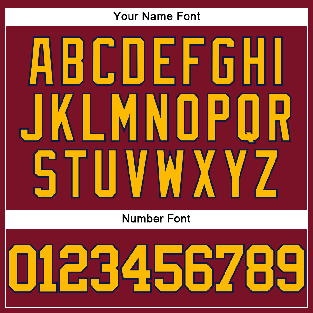 Custom Crimson Gold-Navy Authentic Baseball Jersey - Sky-Custom