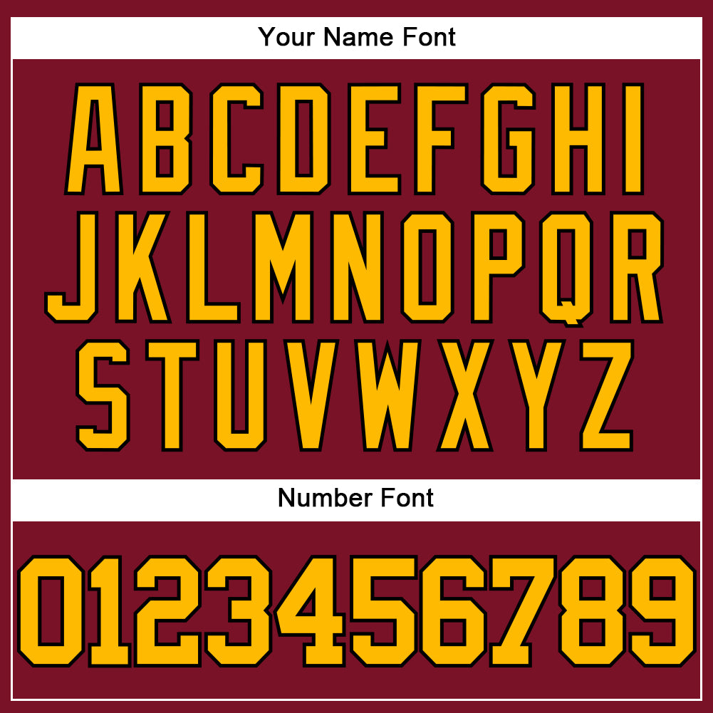 Custom Crimson Gold-Black Authentic Baseball Jersey - Sky-Custom