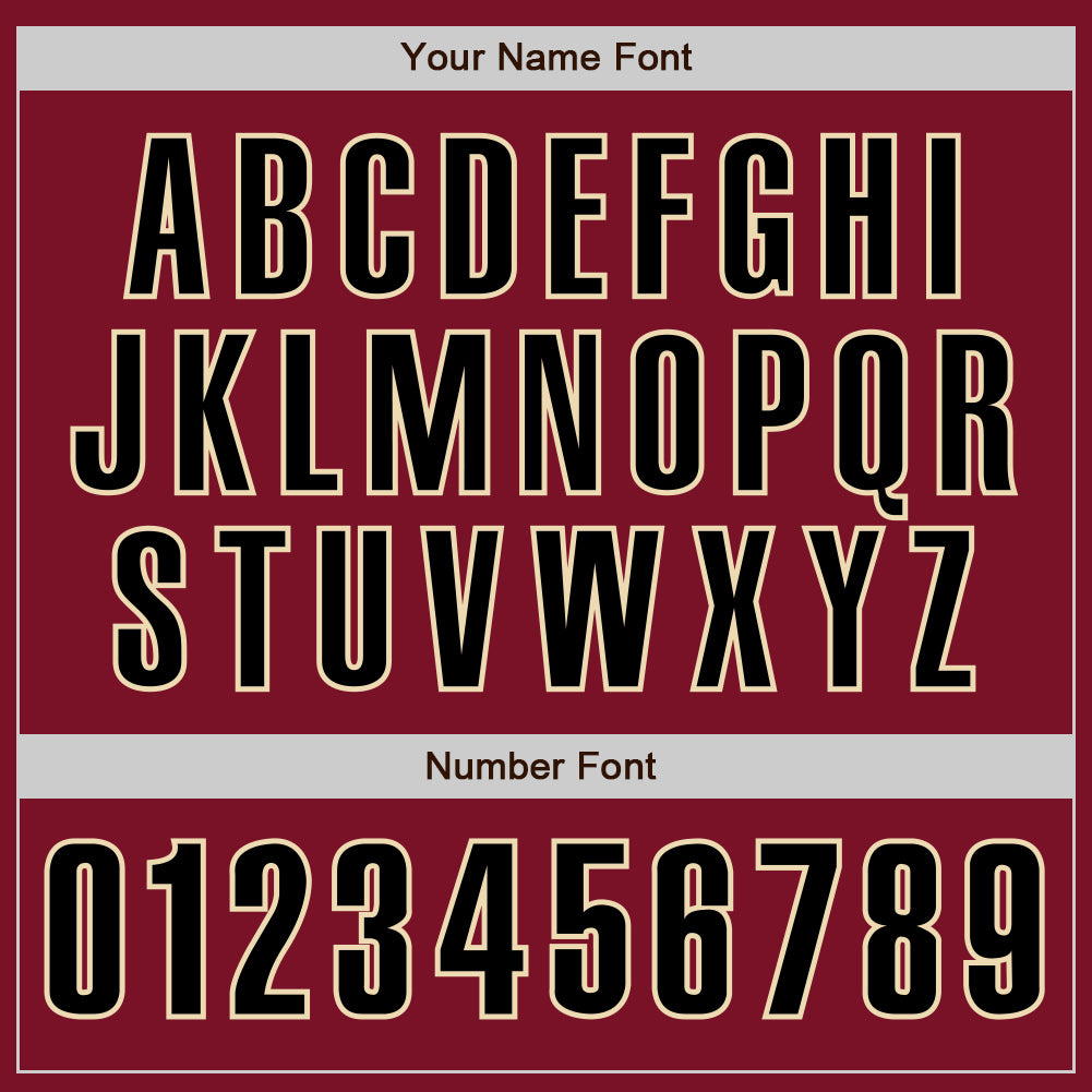 Custom Crimson Black-Cream Authentic Baseball Jersey - Sky-Custom