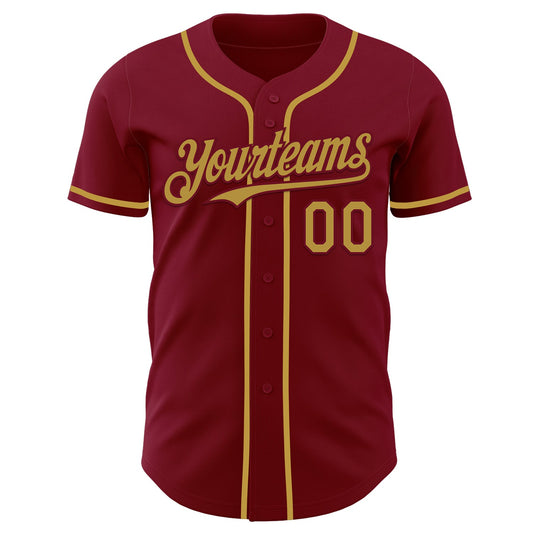 Custom Crimson Old Gold Authentic Baseball Jersey - Sky-Custom