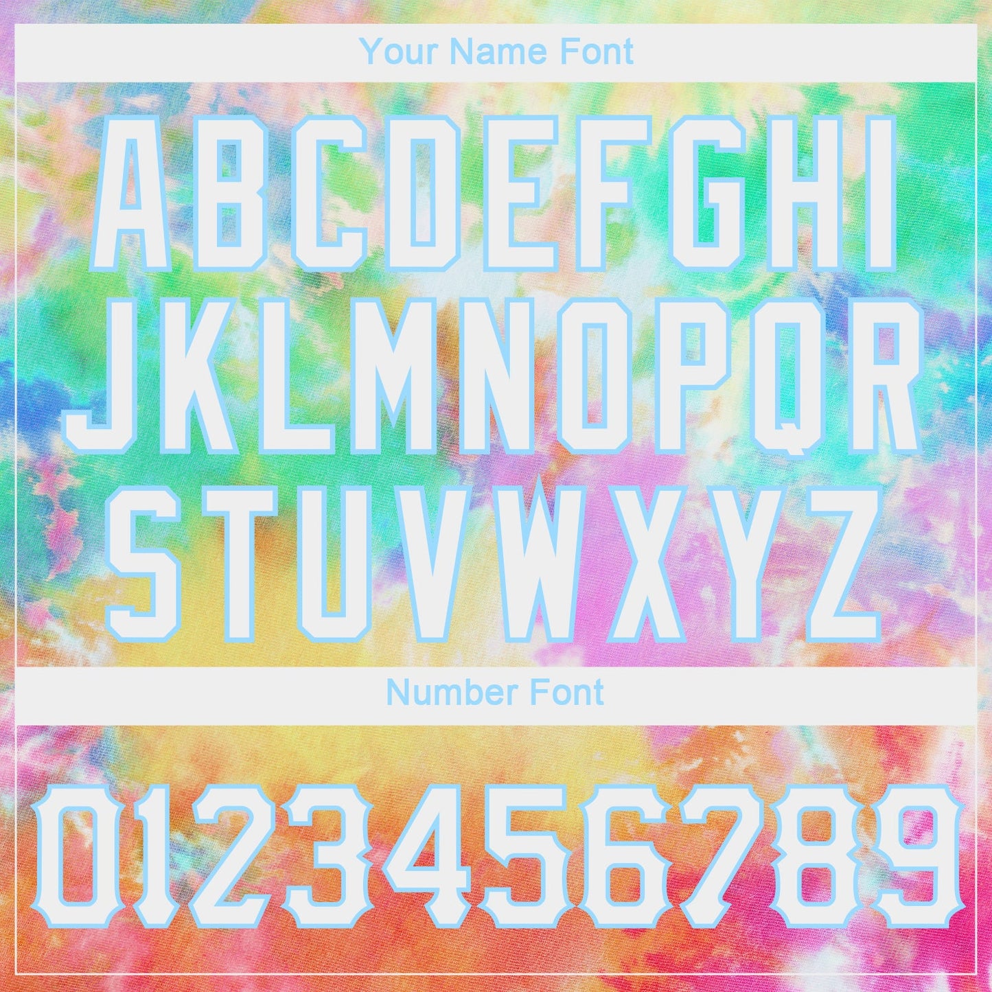 Custom Women's Tie Dye White-Light Blue Rainbow 3D V-Neck Cropped Baseball Jersey - Sky-Custom