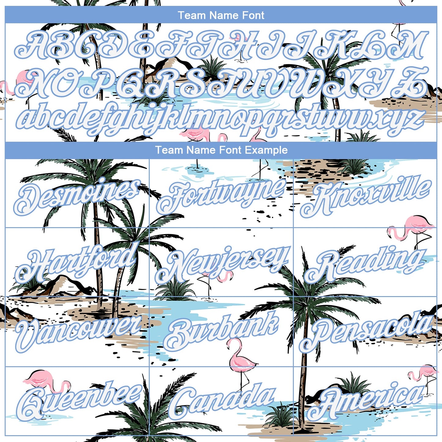 Custom Women's White White-Light Blue Hawaii Palm Trees 3D V-Neck Cropped Baseball Jersey - Sky-Custom