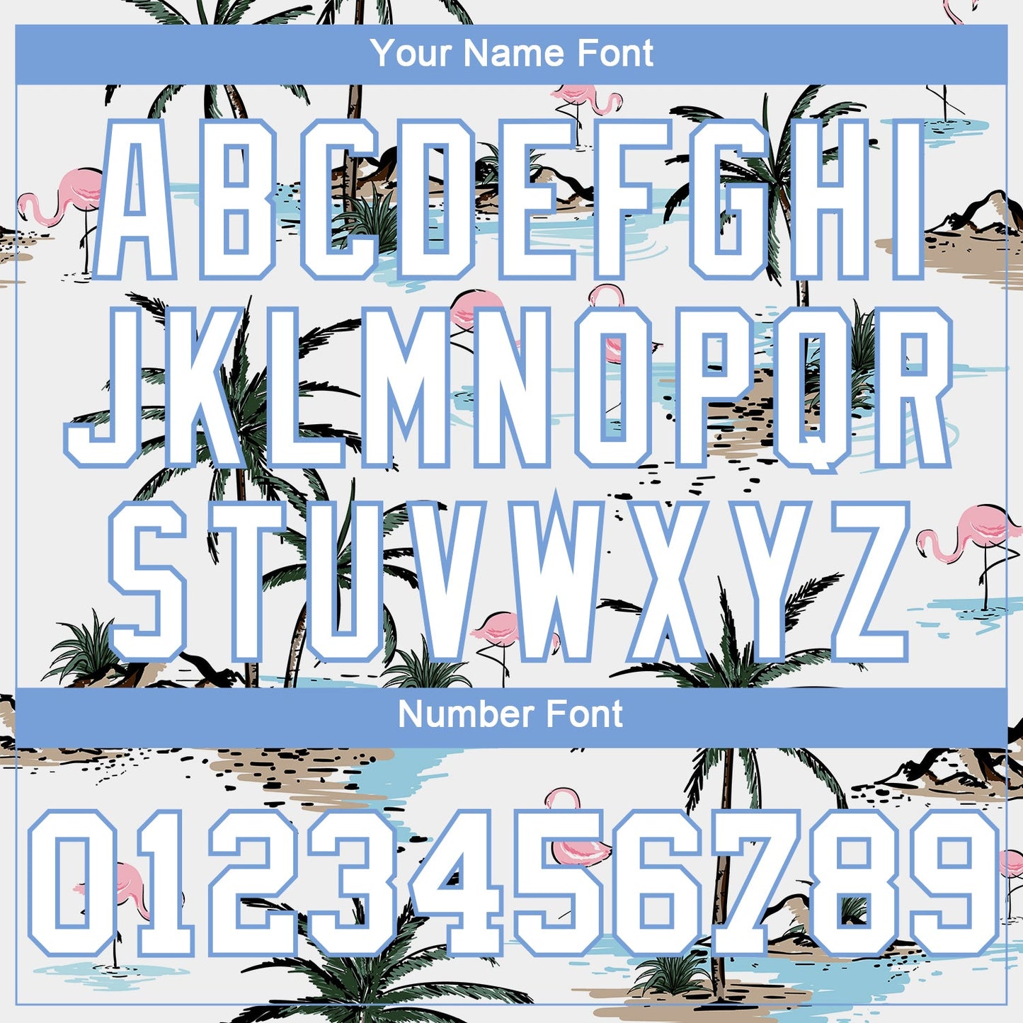 Custom Women's White White-Light Blue Hawaii Palm Trees 3D V-Neck Cropped Baseball Jersey - Sky-Custom