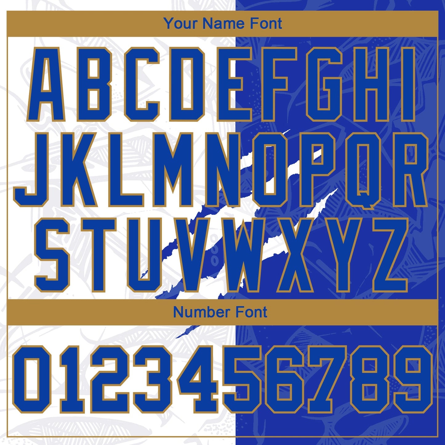 Custom Women's Graffiti Pattern Royal-Old Gold Scratch 3D V-Neck Cropped Baseball Jersey - Sky-Custom